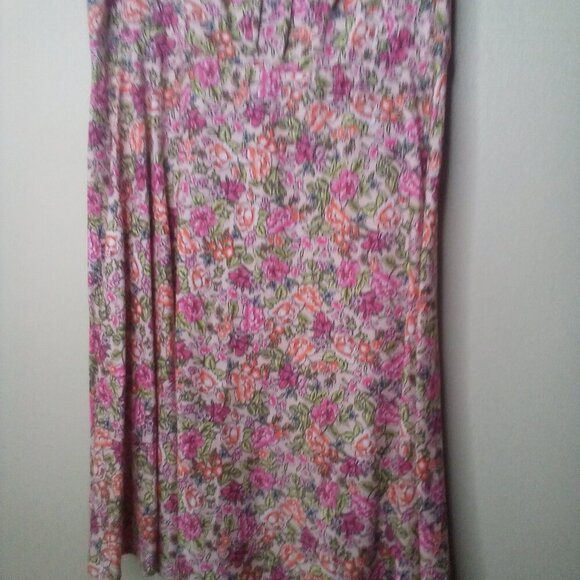Old Navy Dress S Petite Peasant Short Sleeve Floral Colorful - Picture 10 of 14